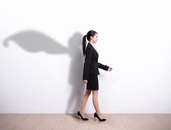 Business woman and shadow